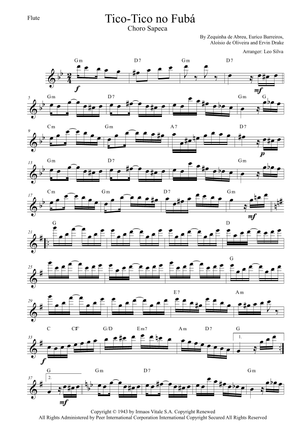 Tico Tico (tico Tico No Fuba) (arr. Leo Silva)