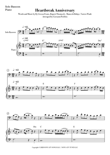 Heartbreak Anniversary (arr. Giovanni Porfirio)