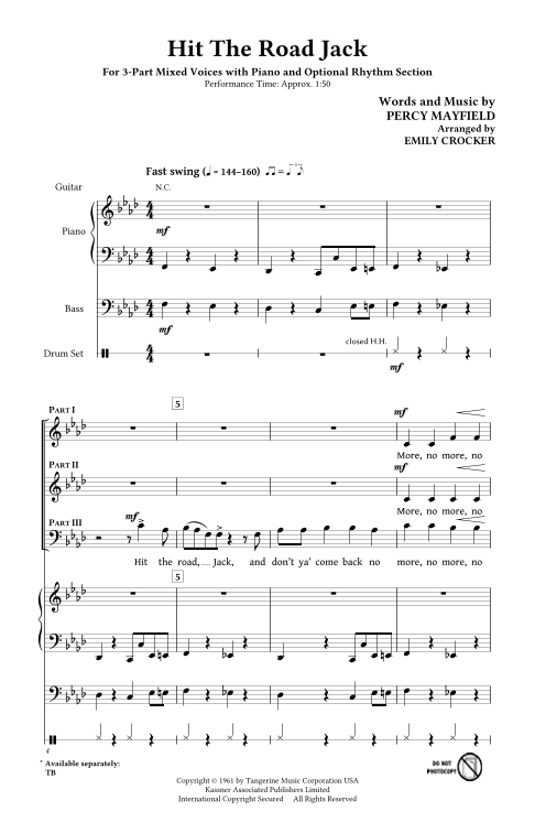 Hit The Road Jack (arr. Emily Crocker)