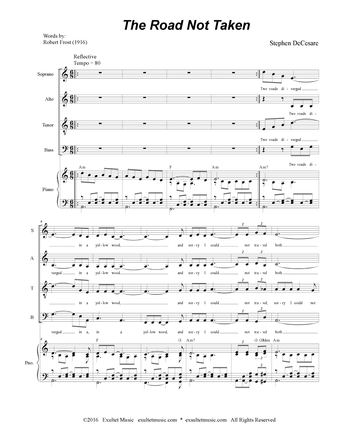 The Road Not Taken (SATB Divisi)