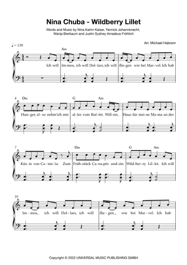 Wildberry Lillet (arr. Michael Habrom)