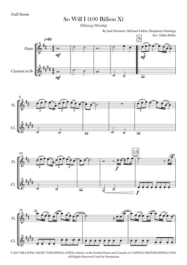 So Will I (100 Billion X) (arr. Fabio Britto)