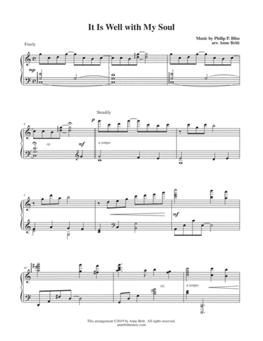 It Is Well with My Soul (piano solo) (arr. Anne Britt)
