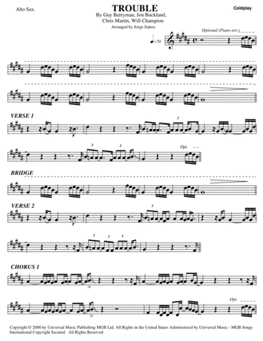 Trouble (arr. Jorge Juárez)