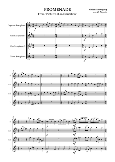Promenade from "Pictures at an Exhibition" (arr. Diana Pagotto)