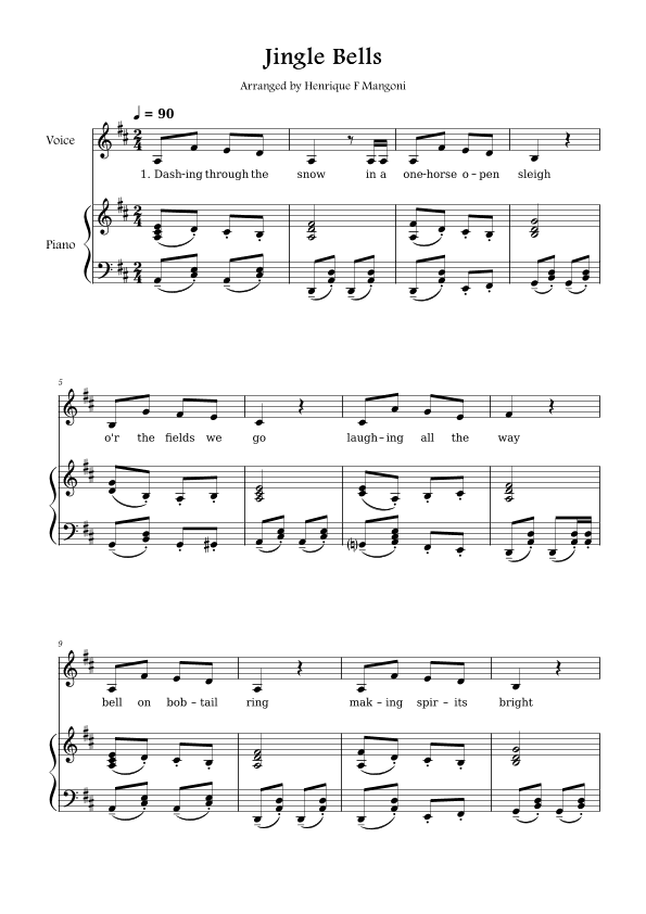 Jingle Bells (arr. Henrique F Mangoni)