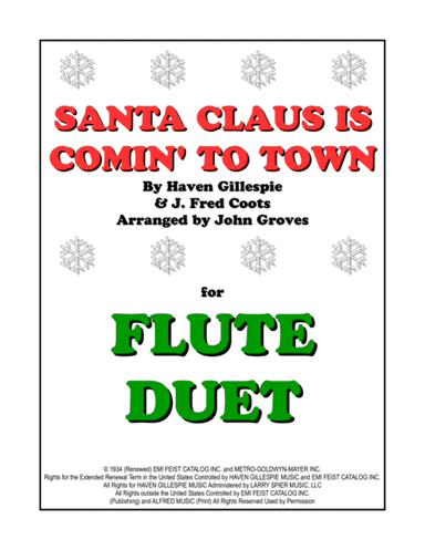 Santa Claus Is Comin' To Town (arr. John Groves)