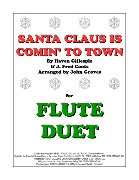 Santa Claus Is Comin' To Town (arr. John Groves)