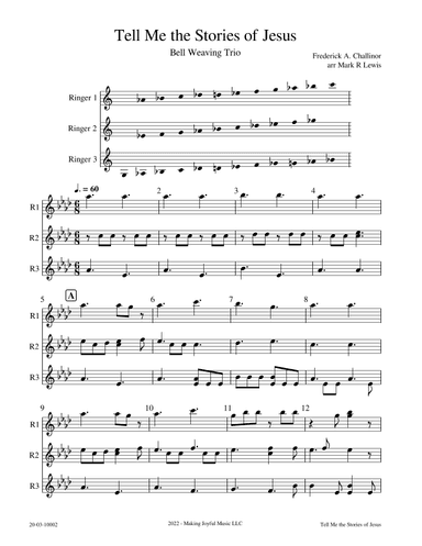Tell Me the Stories of Jesus - Bell Weaving Trio (arr. Mark R Lewis)