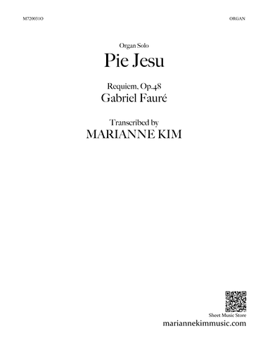 Pie Jesus from Requiem, Op.48 (arr. Marianne Kim)