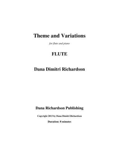 Theme and Variations for flute and piano- flute part