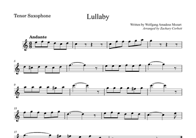 Lullaby (arr. Zachary Corbett)