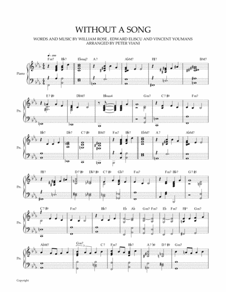 Without A Song (arr. Peter Viani)
