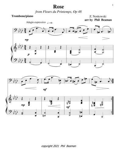Rose-Noskowski- Trombone-Piano (arr. Phil Beaman)