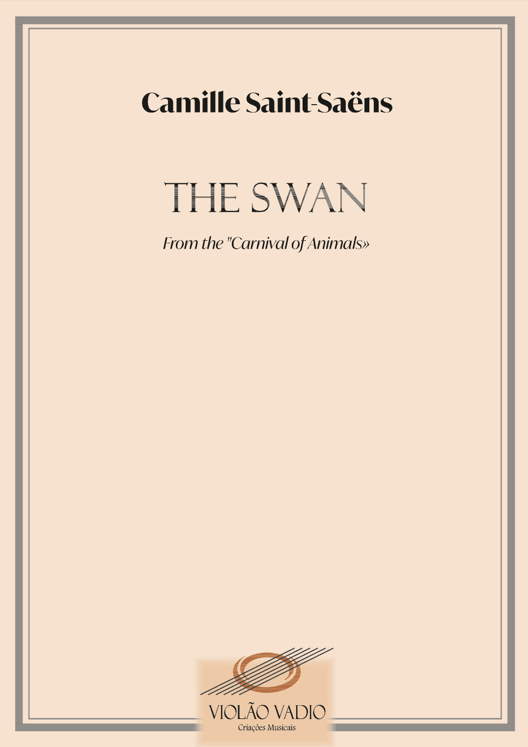 The Swan (C. Saint-Saëns) - Guitar duo - Score and parts (arr. André Alberto Santos)