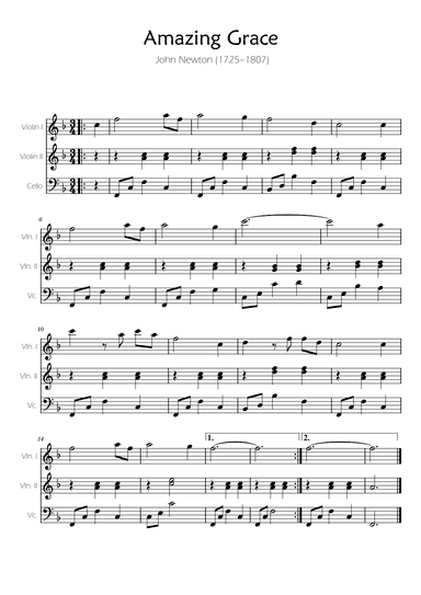 Amazing Grace - String Trio (arr. Ygor Nunes)