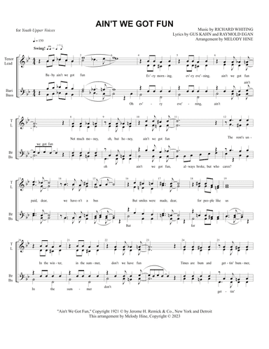 Ain't We Got Fun (arr. Melody Hine)