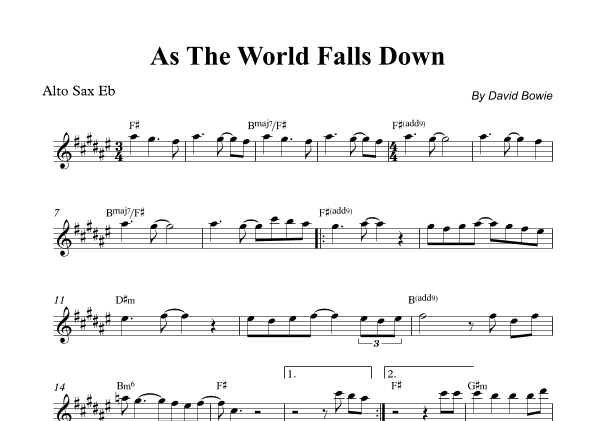 As The World Falls Down (arr. Wesley S. SIlva)