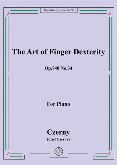 Czerny-The Art of Finger Dexterity,Op.740 No.34,for Piano (arr. MSM)