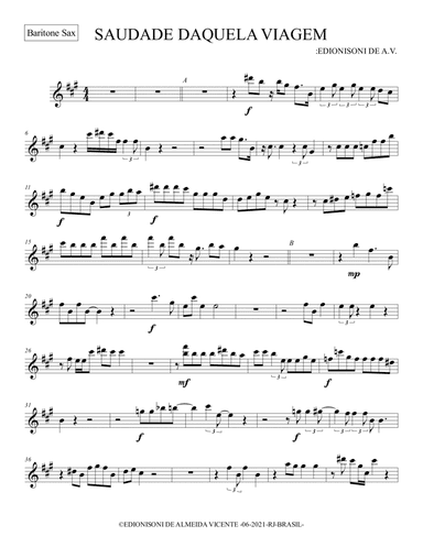 01-SAUDADE DAQUELA VIAGEM - Baritone Sax
