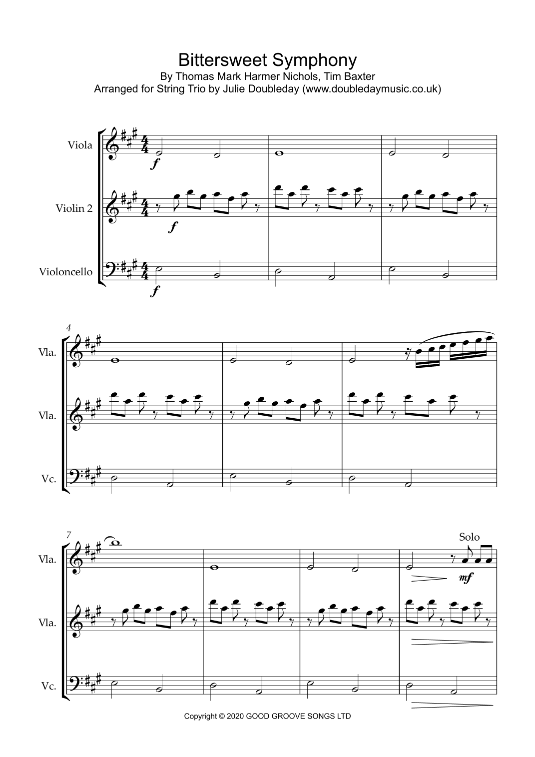 Bittersweet Symphony (arr. Julie Doubleday)