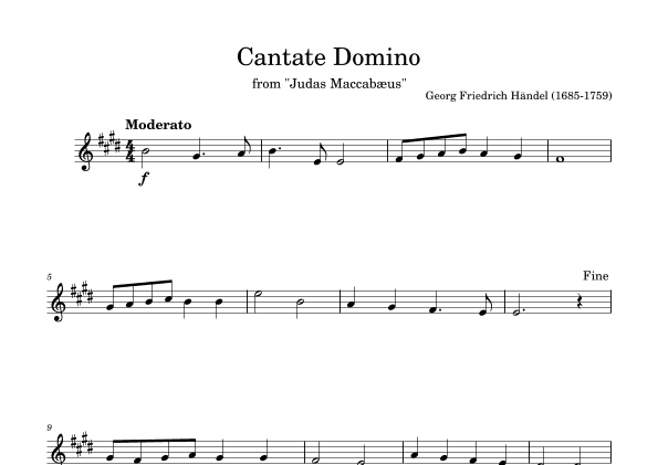 Cantate Domino in E (arr. Diego Marques)