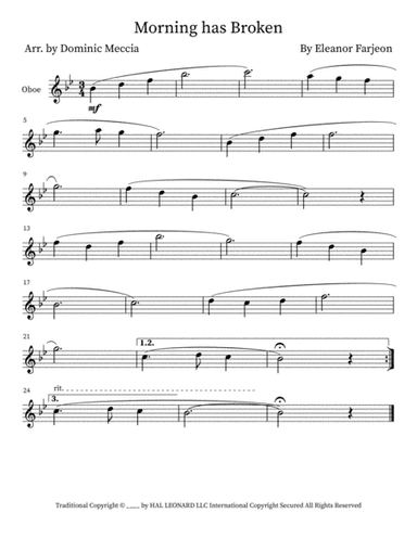 Morning Has Broken (arr. Dominic Meccia)