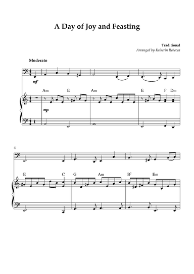 A Day of Joy and Feasting (arr. Kaiserin Rebecca)