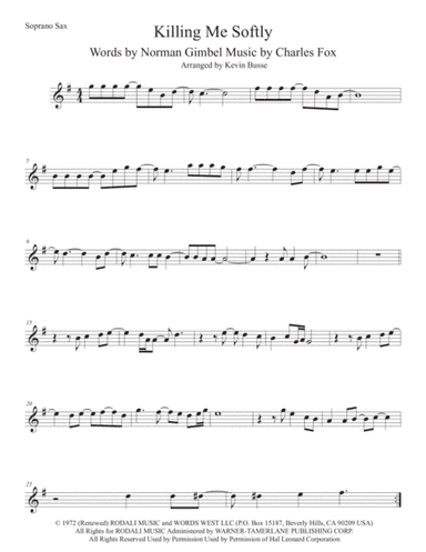 Killing Me Softly With His Song (arr. Kevin Busse)
