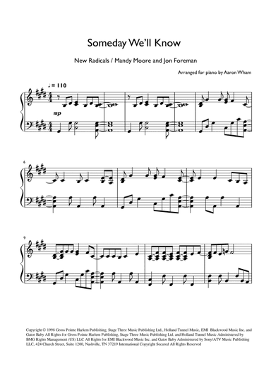 Someday We'll Know (arr. Aaron Wham)