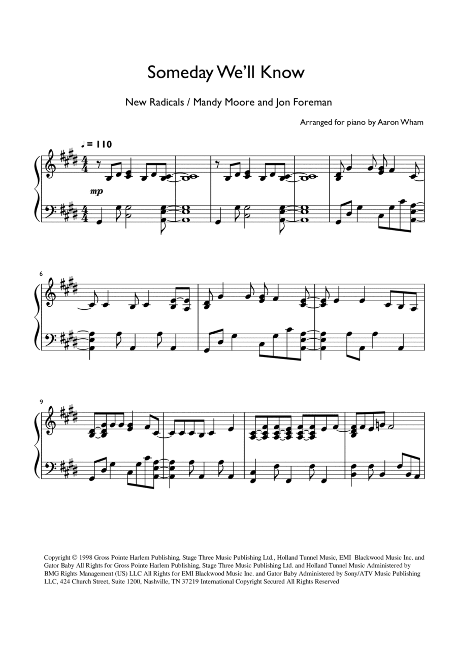 Someday We'll Know (arr. Aaron Wham)