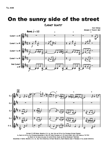 On The Sunny Side Of The Street (arr. Thomas H. Graf)