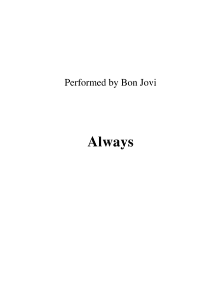 Always (arr. Ronn M)