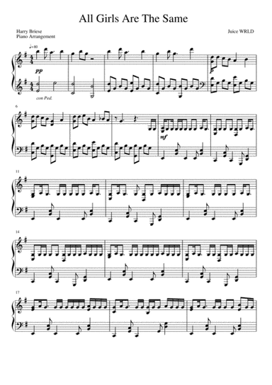 All Girls Are The Same (arr. Harry Briese)