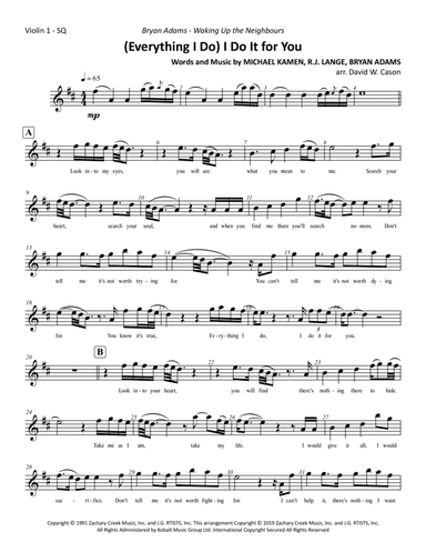 (everything I Do) I Do It For You (arr. David W. Cason)