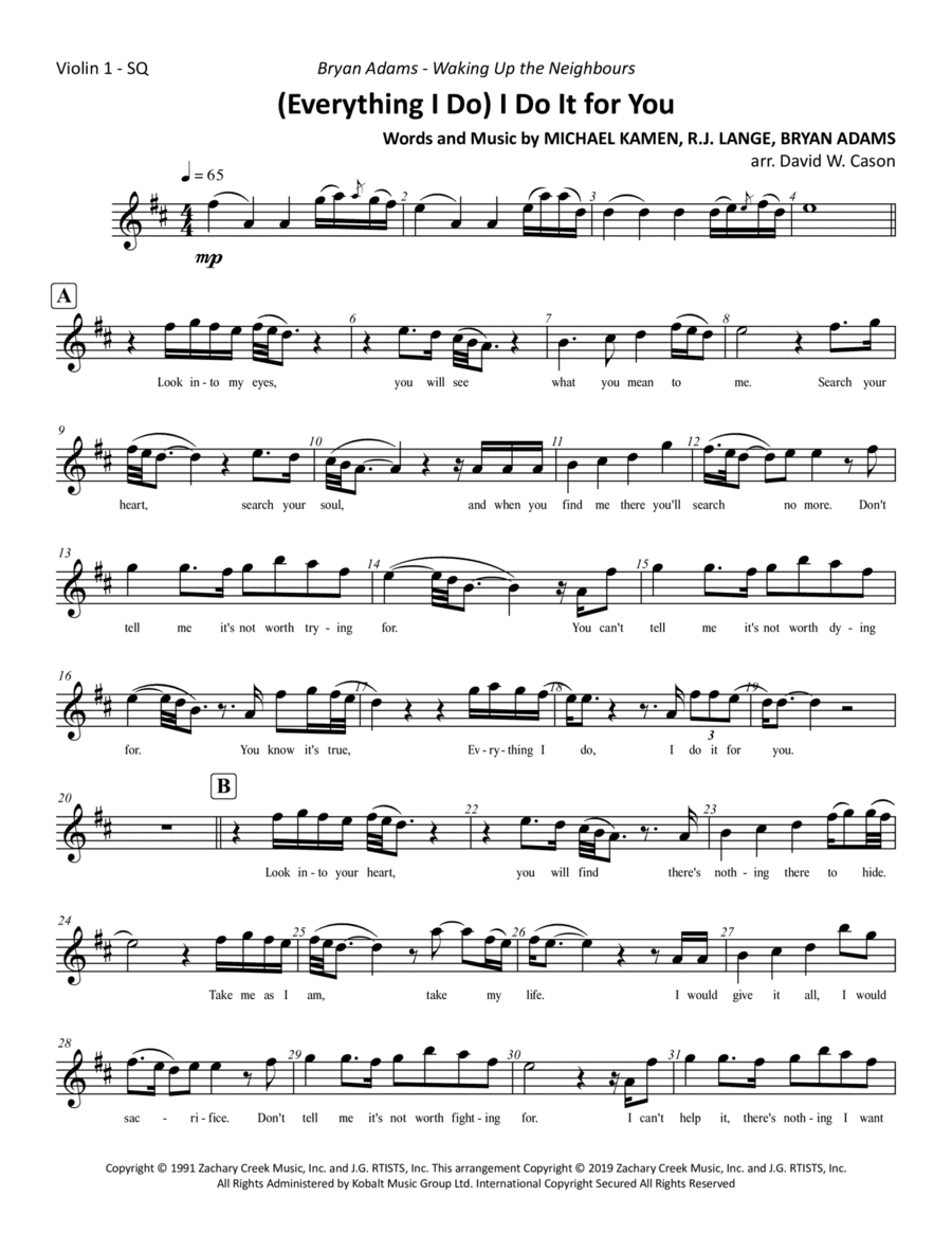 (everything I Do) I Do It For You (arr. David W. Cason)