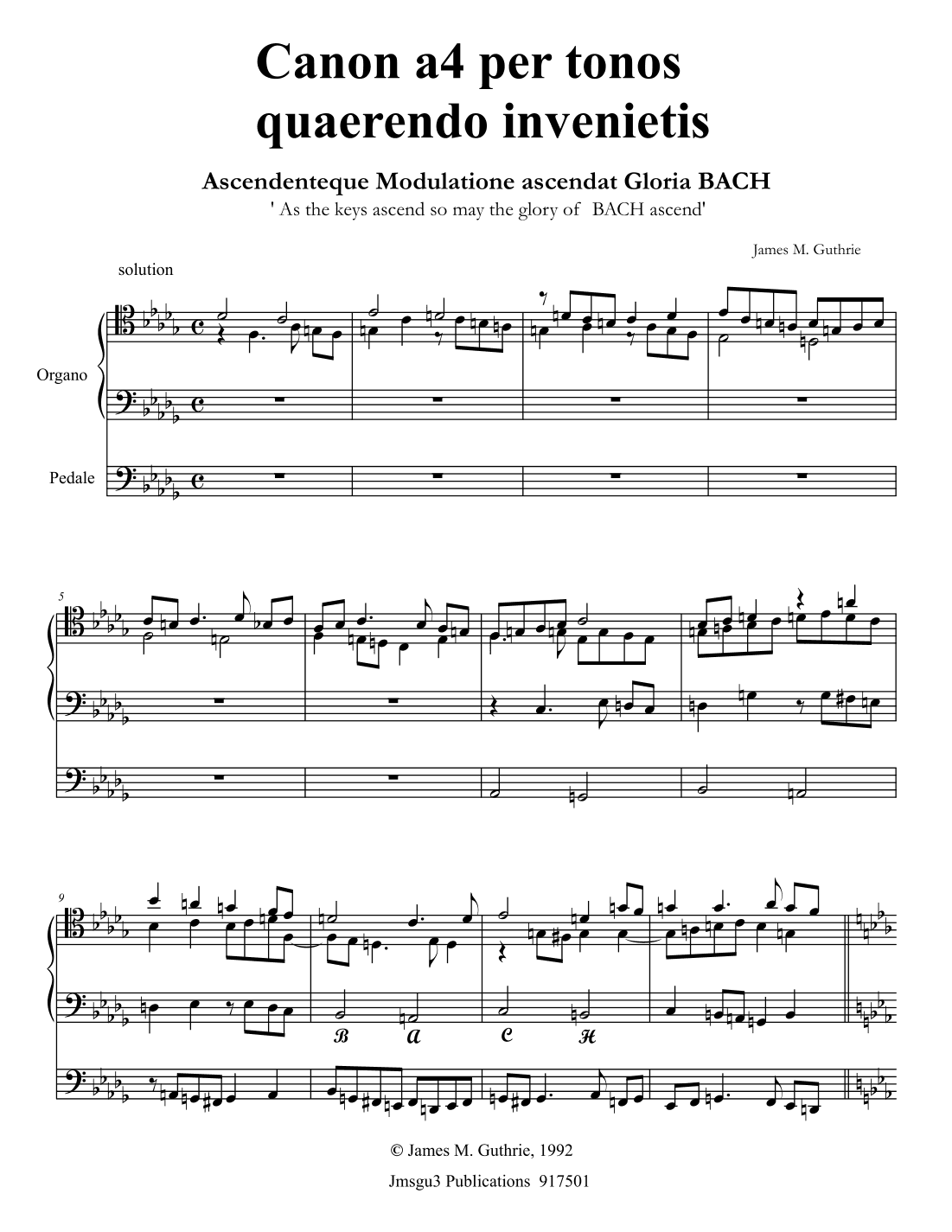 Canon a4 per tonos quaerendo invenietis for Organ