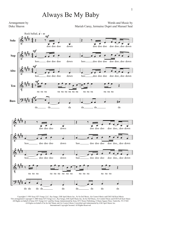 Always Be My Baby (arr. Deke Sharon)