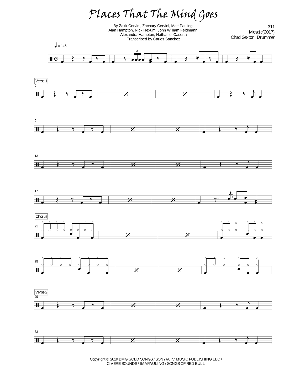 Places That The Mind Goes (arr. Carlos Sanchez)