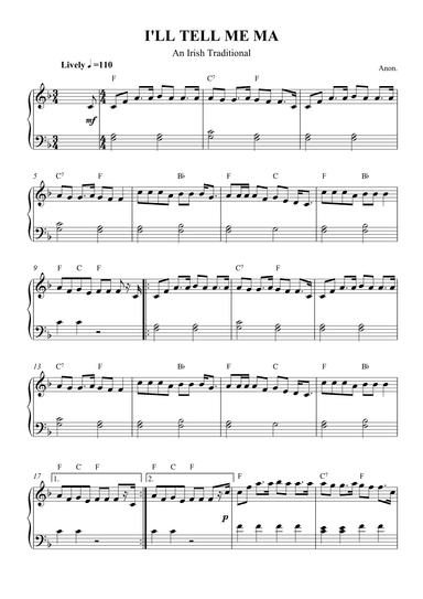 I'll Tell Me Ma (arr. SCMusic)