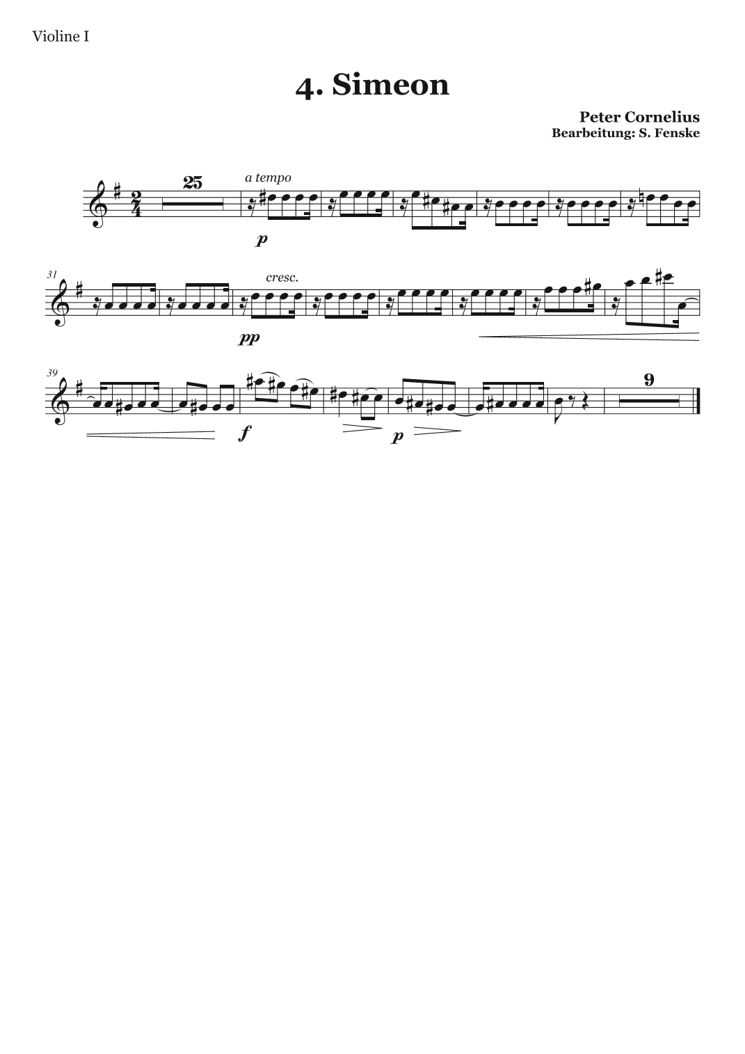 Simeon (arr. Sabine Fenske)