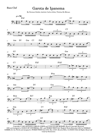 The Girl From Ipanema (garôta De Ipanema) (arr. Fabio Eduardo de Oliveira)