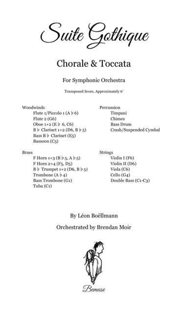 Suite Gothique: Chorale & Toccata (Score Only) (arr. Brendan Moir)