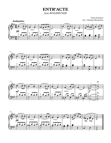 Entr'acte from Rosamunde (arr. Christian Bennedsen)