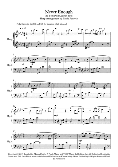Never Enough (arr. Lizzie Peacock)