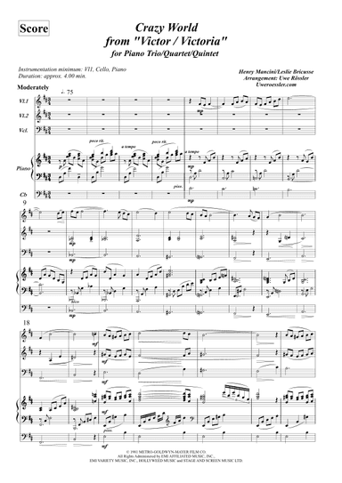 Crazy World (arr. Uwe Roessler / Rössler / Rassler)