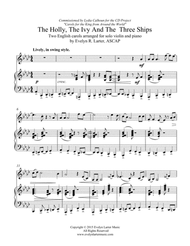 The Holly, The Ivy And The Three Ships! (arr. Evelyn Larter Music)