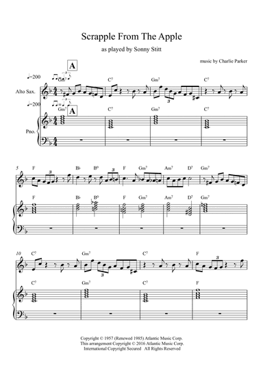 Scrapple From The Apple (arr. Saxobasics music)