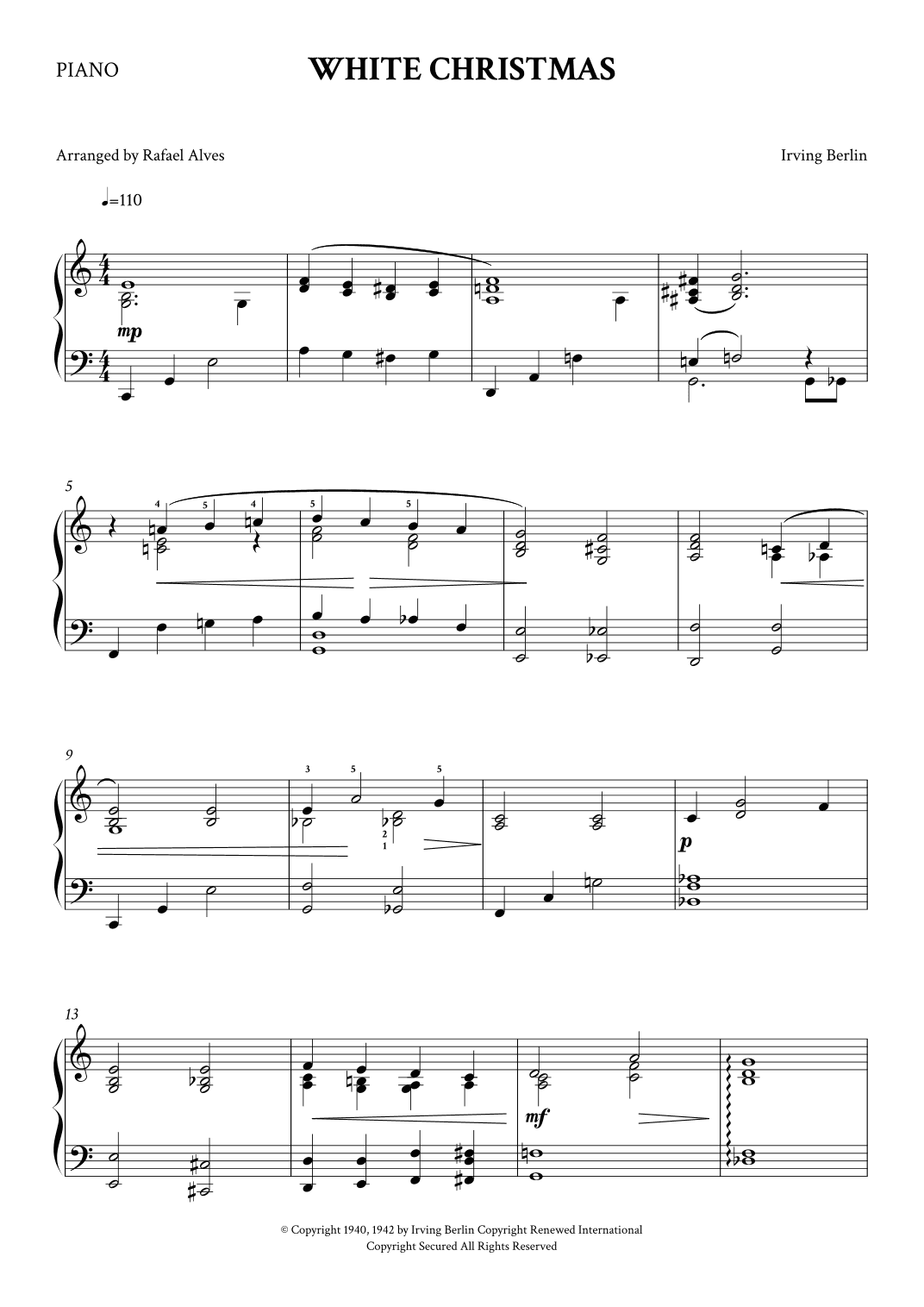 White Christmas (arr. Rafael Alves)