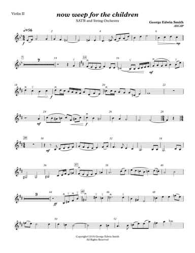 now weep for the children -2 Violin II